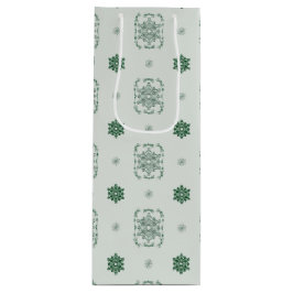 《写真》ぼけ味Navidad装飾雪片 ワインギフトバッグ