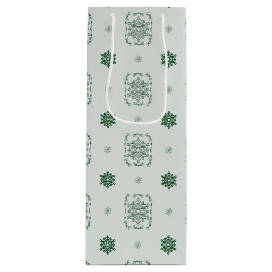 《写真》ぼけ味Navidad装飾雪片 ワインギフトバッグ (正面)