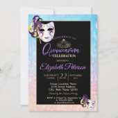 《写真》ぼけ味OmbreTiara, Masquerade Quinceanera 招待状 (正面)