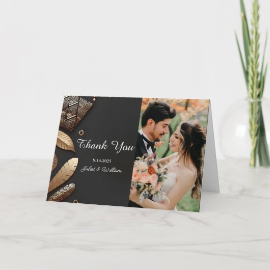 写真 アフリカ ガーナ 伝統的な Nigeria 結婚式 サンキューカード (正面)