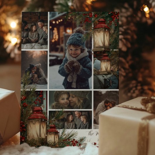 写真 アンティーク風ランタンのクリスマスパーティー シーズンカード