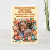 写真、イースター恵みを家族に送る カード (正面)