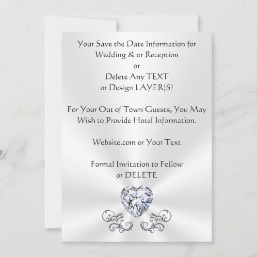 写真、ウェディング日付カードを封筒で保存 招待状 (裏面)