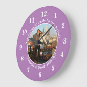 写真 ウェディング アニバーサリー ギフト ウォール ラージ クロック (傾斜)