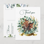 写真 ウェディング 感謝祭 ユーカリの葉のギフト ポストカード (正面/裏面)