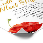 写真 エレガントな赤いバラの葬儀詩 サイン (角)