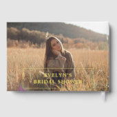 写真 エレガント シンプル ブライダルシャワー 緑 ゲストブック (裏面)