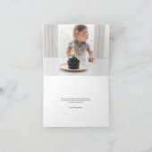 写真 オンデァフル アボカド 1歳誕生日感謝カード 招待状 (内部)