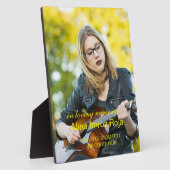 写真＆カスタムテキスト卓上プレート 愛する記憶 フォトプラーク (側面)