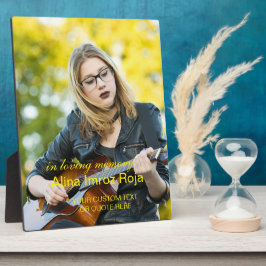 写真＆カスタムテキスト テーブルトップ プラーク 愛する記憶