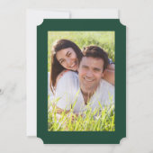 写真 カップル シャワー ローレル リーフ オリーブ 招待状 (裏面)