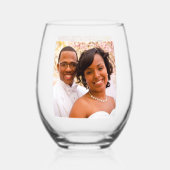 写真 カップル 結婚式 ステムなしワイングラス (裏面)