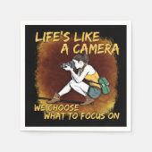 写真 – カメラフォトグラファーのような生活 スタンダードカクテルナプキン (正面)