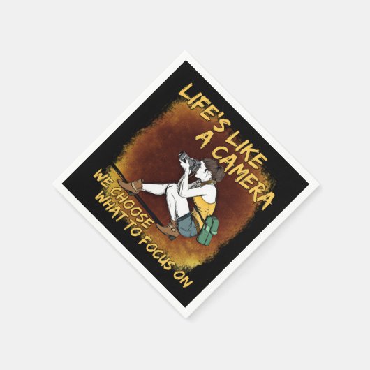 写真 – カメラフォトグラファーのような生活 スタンダードカクテルナプキン (角)