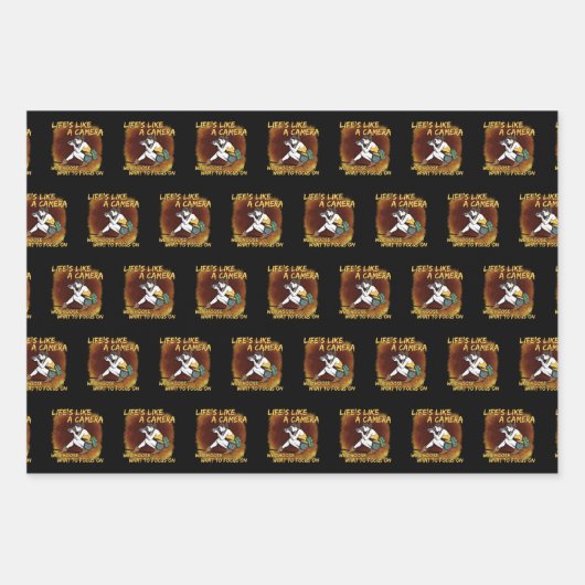 写真 – カメラフォトグラファーのような生活 ラッピングペーパーシート (正面)