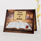 写真、クリスチャン用グリーティングカード、牧師感謝カード カード (黄色い花)