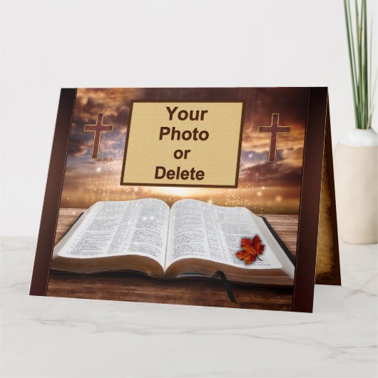 写真、クリスチャン用グリーティングカード、牧師感謝カード カード (正面)