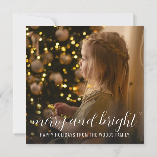 写真 クリスマス ツリー ホリデー カード (正面)