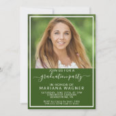 写真 グリーン高校卒業パーティー 招待状 (正面)