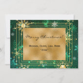 写真 グリーン ゴールド スノーフレーク クリスマス  ホリデー (裏面)