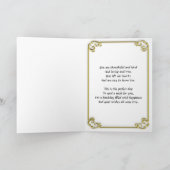 写真、ケーキとキャンドル付き35誕生日を追加 カード (内部)