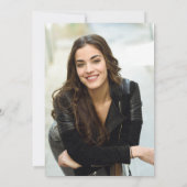 写真 ゴールデン ブルー 看護学校 卒業パーティー 招待状 (裏面)