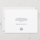 写真 ゴールドのクリスマスツリー ビジネス ホリデー カード (裏面)