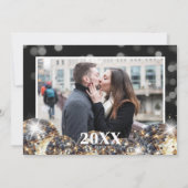 写真 ゴールド ハッピー ニュー イヤー シーズンカード (裏面)