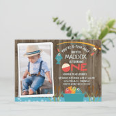 写真 ゴーンフィッシング 1歳の誕生日招待状 招待状 (スタンド正面)