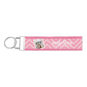 写真:シェブロン模様と名前をカスタムする リストバンドキーホルダー (鍵左)