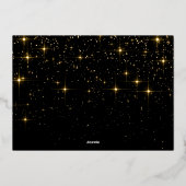 写真 シンプルでエレガントなスパークルクリスマス ゴールド 箔シーズンカード (裏面)