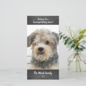 写真 – シンプルクリスマススクリプト付きChalkboard シーズンカード (スタンド正面)