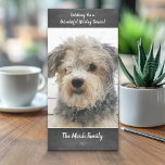 写真 – シンプルクリスマススクリプト付きChalkboard シーズンカード<br><div class="desc">1カスタマイズつの縦型ポートレート写真、あなたの家族の名前、そして現在の年。クリスマスシャルボードの背景。</div>