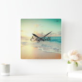 写真 スクエア壁時計 (ホーム)