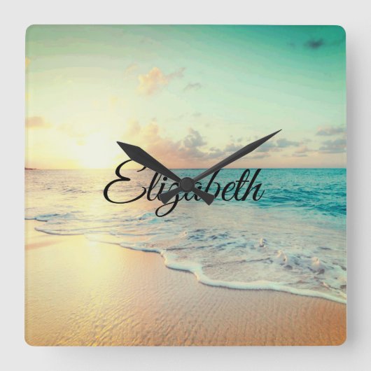 写真 スクエア壁時計 (正面)