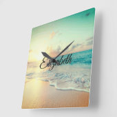 写真 スクエア壁時計 (傾斜)