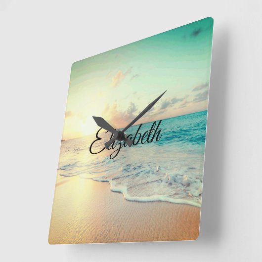 写真 スクエア壁時計 (傾斜)