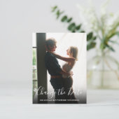 写真 スクリプト 結婚式 日程変更 延期 ポストカード (スタンド正面)