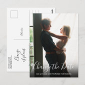 写真 スクリプト 結婚式 日程変更 延期 ポストカード (正面/裏面)