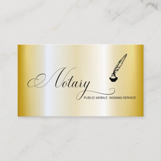 *~*写真 – スタンプペンフェザー署名エージェント公証人 名刺 (正面)