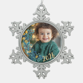 写真 スノーフレークピューターオーナメント