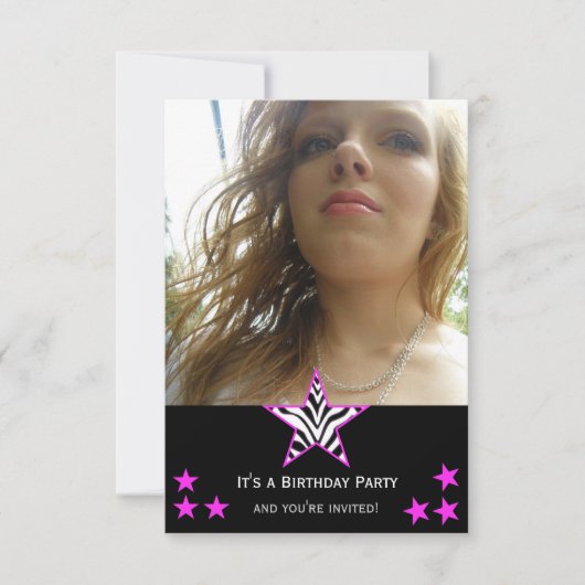 写真:ゼブラスターパーティの招待状 招待状 (正面)