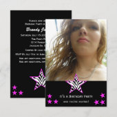 写真:ゼブラスターパーティの招待状 招待状 (正面/裏面)