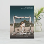 写真 タイポグラフィー 結婚発表 縦 招待状 (スタンド正面)