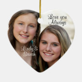 写真 – ターコイズとシルバークリスマス カスタマイズ | セラミックオーナメント (裏面)