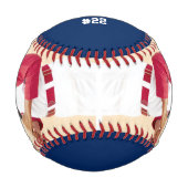 写真、テキストの青色、または色の選択 野球ボール (正面)