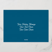 写真 ハヌカ ブルー ホワイト ゴールド メノーラー グリッター 箔シーズンカード (裏面)