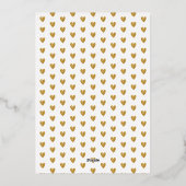 写真 ハート ゴールド グリッター ハート バレンタインデー 箔シーズンカード (裏面)