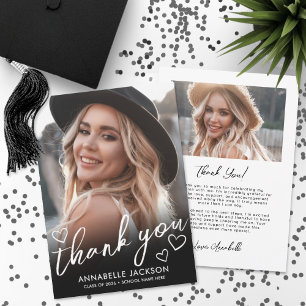 写真 ハート 卒業 サンキューカード