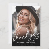 写真 ハート 卒業 サンキューカード (正面)